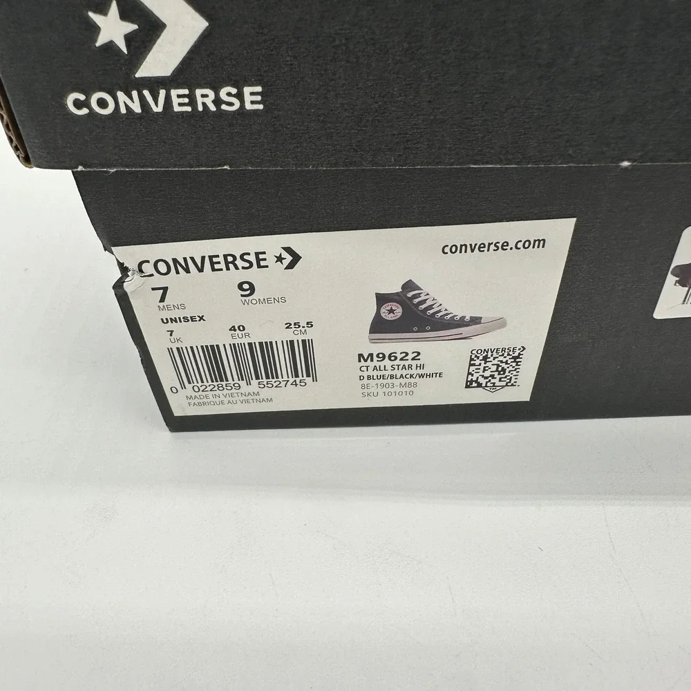 Converse Shoes Unisex Mens 7 Womens 9 Blue‎ Chuck Taylor All Star Logo M9622 NEW - Picture 7 of 8